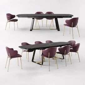 Calligaris Sunshine Tavalo Table Holly Chair